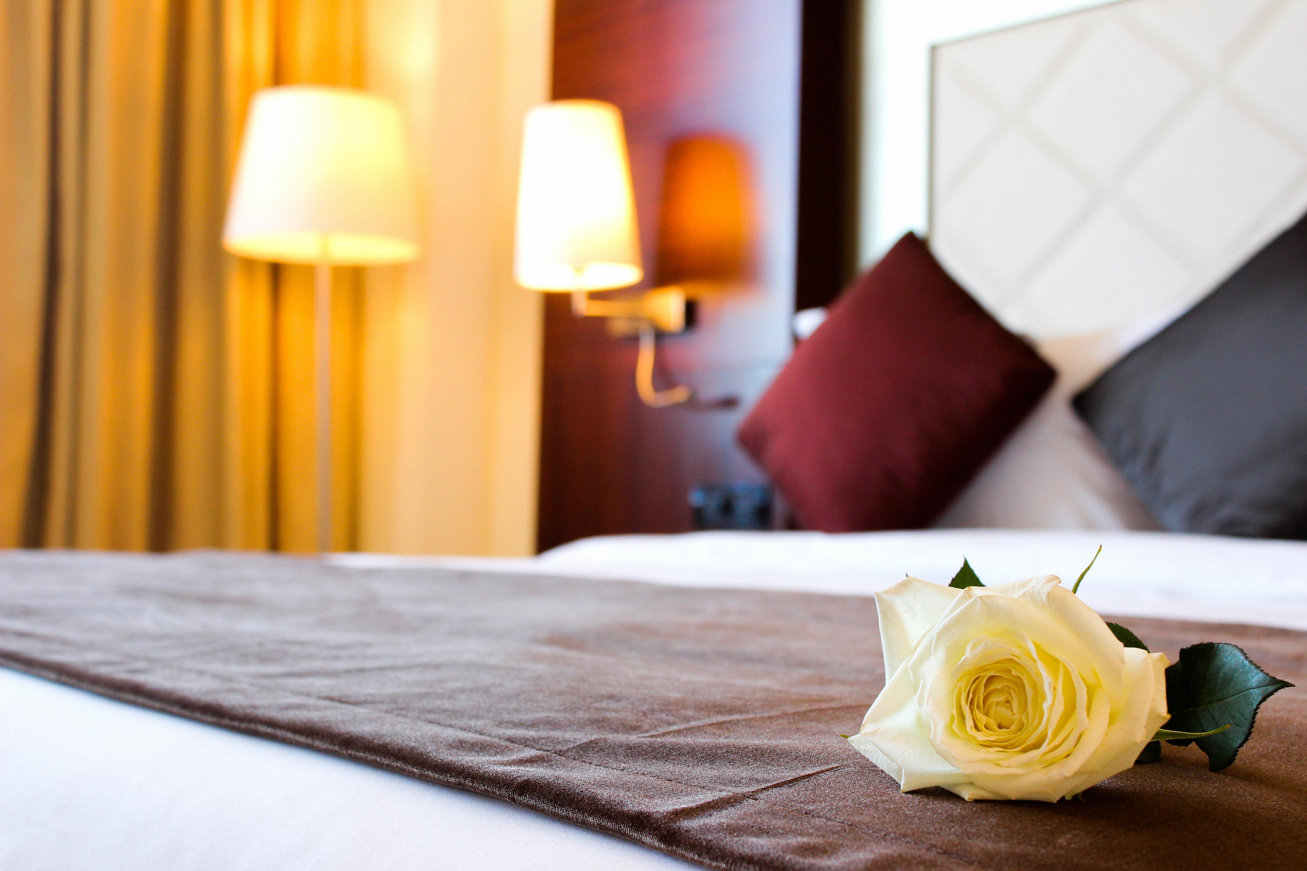 Grand Mogador City Center Casablanca Kültér fotó A rose on a bed